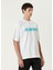 Logo Baskılı Oversize Beyaz Erkek T-Shirt Nw 3