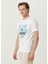 Kaplan Logo Detaylı Beyaz Erkek T-Shirt Nw 3