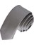 Gri Sade Saten Dokuma Ince Moda Slim Kravat 2