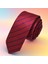 Bordo Mavi Çizgili Jakar Dokuma Ince Moda Slim Kravat 1