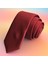 Bordo Kendiden Çizgili Sade Ince Moda Slim Kravat 1