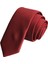 Bordo Kendiden Çizgili Sade Ince Moda Slim Kravat 2