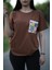 Acı Kahve Pamuklu Cepli T-Shirt 1