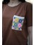 Acı Kahve Pamuklu Cepli T-Shirt 2