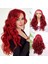 Kızıl Bebek Saçlı Fiber Sentetik Dalgalı Tül Peruk 1