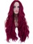 Uzun Su Dalgası Fiber Sentetik Peruk - Kızıl 1
