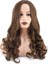 Dalgalı Perçemsiz Uzun Fiber Sentetik Peruk / Koyu Kumral 1