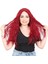 Kabarık Dalgalı Uzun Fiber Sentetik Peruk - Kızıl 1