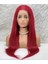 Gerçek Front Lace Tül Peruk - Düz - Kızıl 70 - 75 cm 1