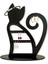 Kedili Siyah Takı Küpe Standı, Şık ve Kullanışlı Dekoratif Aksesuar 1