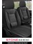 Citroen C4 (2005-2011) Stone Deri Siyah Oto Koltuk Kılıfı - Üniversal 5 Koltuk Tam Set 1
