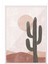 Beyaz Çerçeveli Tablo, Minimal Kaktüs Çöl Illüstrasyonu, Ofis Dekoru Poster No: 107957 1