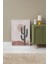 Beyaz Çerçeveli Tablo, Minimal Kaktüs Çöl Illüstrasyonu, Ofis Dekoru Poster No: 107957 4