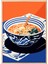 Ahşap Çerçeveli Tablo, Ramen Kasesi Japon Tarzı Illüstrasyon, Mutfak Dekoru Poster No: 108014 1