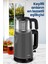 Geniş Hazneli 2200W Paslanmaz Çay ve Su Isıtıcı, Antrasit Gri 6