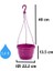 SO-SM02 Safir Makrome Askılı Balkon Saksı 3.4 Lt Vişne 6 Adet 2