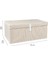 3'lü Ekru Çizgili Çok Amaçlı Kutu 70X40X30 cm Set 5