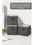 5'li Dolap Içi Düzenleyici Set, Çok Amaçlı Saklama Sepeti, Gri, 33X30X30 cm 5