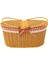 Rattan Oval Piknik Sepeti, Kahverengi, Şık ve Hafif Taşıma Kolaylığıyla 1
