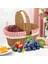 Rattan Oval Piknik Sepeti, Kahverengi, Şık ve Hafif Taşıma Kolaylığıyla 2