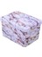 Şık Mermer Desenli Plastik Kutu Seti, 3'lü, 20 Litre, Mor Renk 2