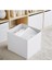Düz Beyaz Kare Saklama Kutusu 33X38X33 Cm, Organizer, Düz Polyester Sahteler 5