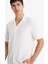 Modern Fit Polo Yaka Penye Kısa Kollu Gömlek C4125AX25SM 4