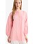 Relax Fit Bisiklet Yaka Gofre Dokulu Uzun Kollu Tunik D4145AX25AU 1