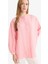 Relax Fit Bisiklet Yaka Gofre Dokulu Uzun Kollu Tunik D4145AX25AU 3