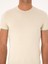Erkek Ekru Slim Fit %100 Pamuk Bisiklet Yaka Triko T-Shirt 50300809-VR019 6