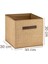 Katlanabilir Jüt Kapaklı Dolap Içi Saklama Kutusu 30X30X30 Bej 4