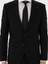 Erkek Siyah Slim Fit Çizgili Yün Takım Elbise 50306796-VR046 7
