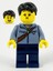 Minifigür Man Sand Blue Jacket And Reddish Brown Satchel HOL226 1