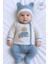 %100 Pamuklu 0-3 Ay Yenidoğan Bebek Hastane Çıkışı 3lü Set 1