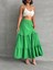 Fırfırlı Brodeli Astarlı Uzun Etek Yeşil S255047 1