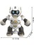 3D Disko Işıklı ve Müzikli Dans Eden Elektronik Robot Oyuncak Piller Hediye 19 Cm. 3