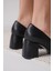Candie Premium Siyah Kalın Topuklu Stiletto 5