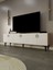 Line Tv Ünitesi 150 cm Üç Kapaklı Mdf Kapak Raflı Ayaklı Tv Sehpası 3
