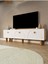 Bohem Tv Ünitesi 150 cm Üç Kapaklı Mdf Kapak Raflı Ayaklı Tv Sehpası 1