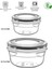 Büyük Boy 2'li Plastik Saklama Kabı Seti, 1,5 Lt ve 2,3 Lt, Sızdırmaz, Hava Almaz 1