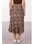 Beli Lastikli Desenli Etek Ucu Fırfırlı Midi Etek 4