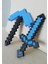 Minecraft Çocuk Oyuncak 2'li Set 25 Cm/ Elmas Kazma-Kılıç Seti 1
