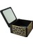 Ahşap ve Gold Pleksi Detaylı Takı, Saat ve Kol Düğmesi Kutusu Siyah 5