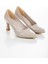 Bej Rugan Kadın Topuklu Ayakkabı Iş Günlük ve Özel Gün 4