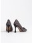 Kelsey Premium Kadın Siyah Desenli Stiletto 4