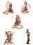 Rapunzel Yenilebilir Cupcake ve Pasta Resim Baskı 1