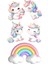 Unicorn Yenilebilir Cupcake ve Pasta Resim Baskı 1