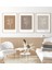 Mc Home Art Doğal Ahşap Çerçeveli Uv Baskı 3'lü Soyut Çiçek Desenli Tablo Seti – Modern & Şık Duvar Dekoru 2