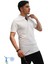 Erkek Slim Fit Dar Kesim Pamuklu Yumuşak Doku Nefes Alan Kumaş Kıvrılmaz Yaka Haki Polo Yaka Tişört Beyaz Lacivert 3