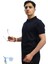 Erkek Slim Fit Dar Kesim Pamuklu Yumuşak Doku Nefes Alan Kumaş Kıvrılmaz Yaka Haki Polo Yaka Tişört Lacivert 3